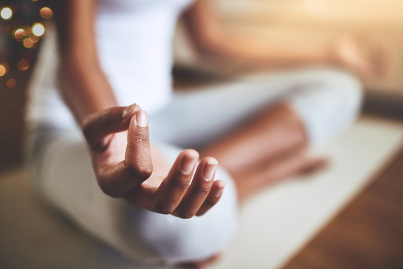 spiritual journey stages: woman meditating
